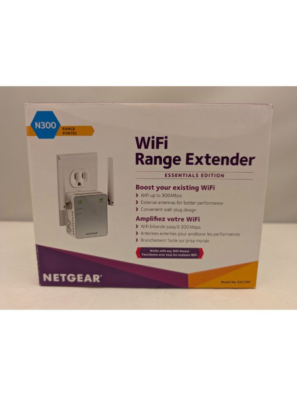 NETGEAR N300 WiF Range Extender Essentials Edition EX2700 | F/W V1.0.1.72 | USED